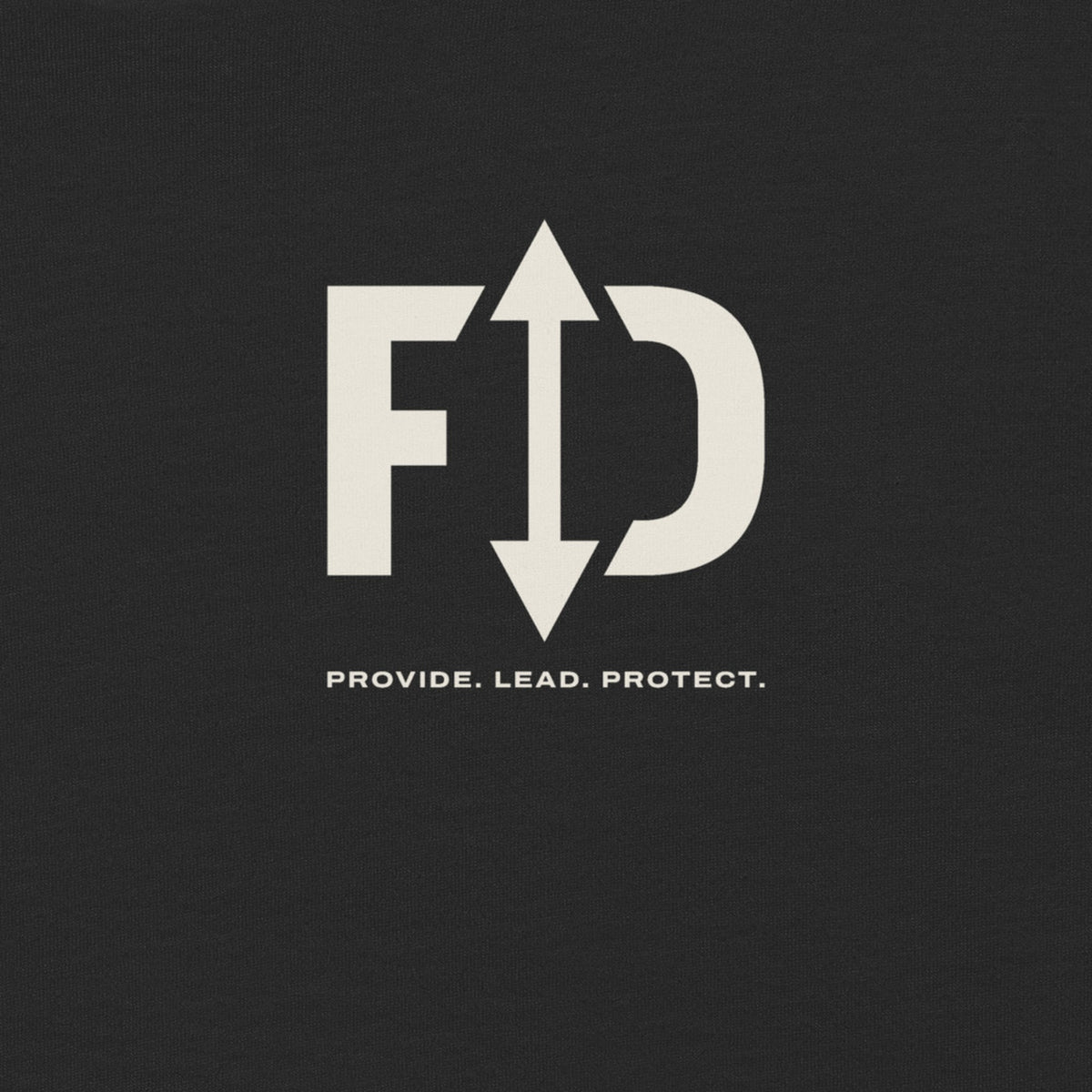 Close-up: The FD Heavyweight Tee, chest print