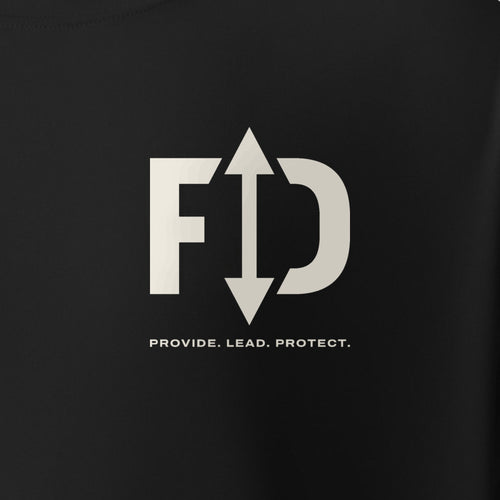 Close-up: The FD Performance Tee, chest print